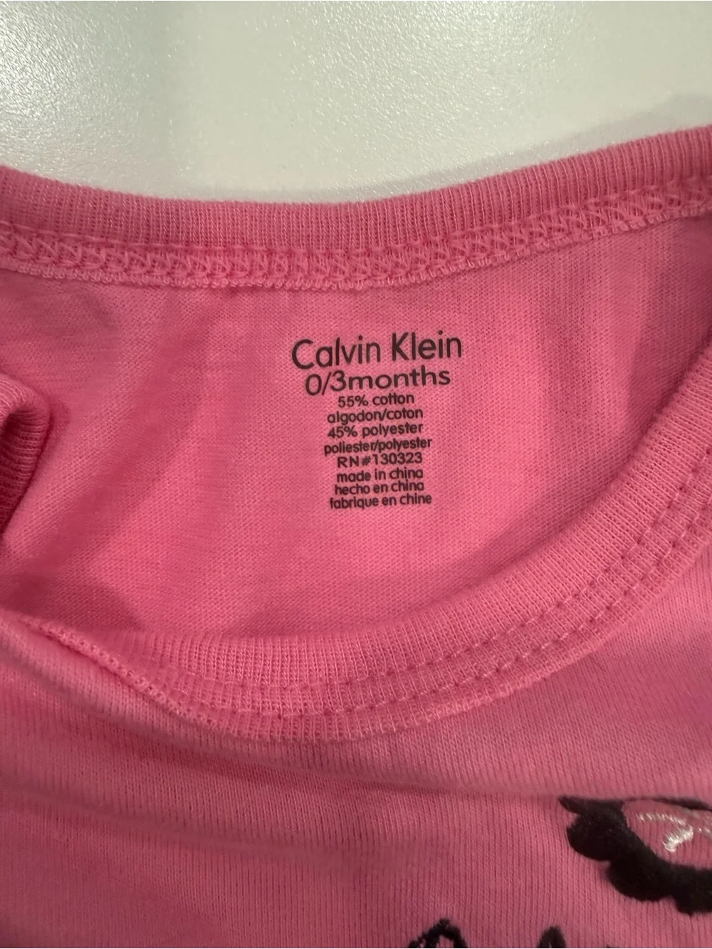 Calvin Klein Baby Girl 3-Pack onesie Bodysuits 0–3 Months